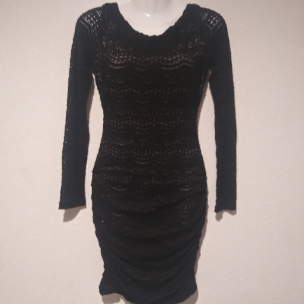 BCBG Maxazria Black Midi Dress
